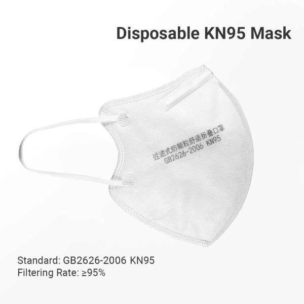 Breathable Disposable N95 Mask , Foldable N95 Rated Mask Anti Pollution