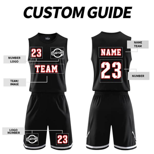 Sports Competition Clothing , Reversible Basketball Uniforms Customized Quick Dry