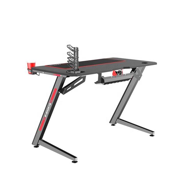 Customized Boutique Metal Flat Table Gaming Desk with Other Surface Material in Blue