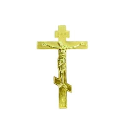 Gold Silver Copper Plastic Orthodox Crucifix For Funeral Coffin And Casket
