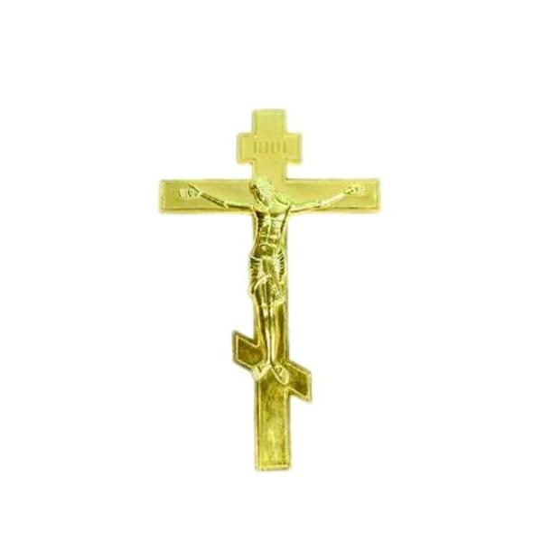 Gold Silver Copper Plastic Orthodox Crucifix For Funeral Coffin And Casket