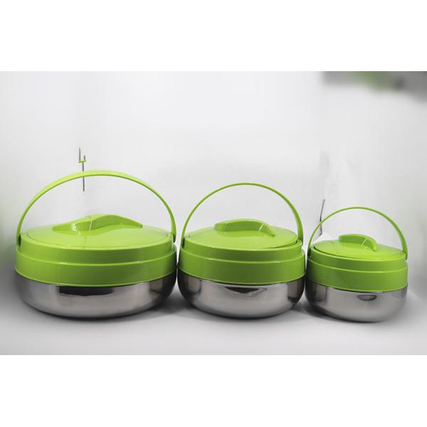 Office Stainless Steel Lunch Box Keep Warm Wtih Green Cover 2L - 10L Capacity