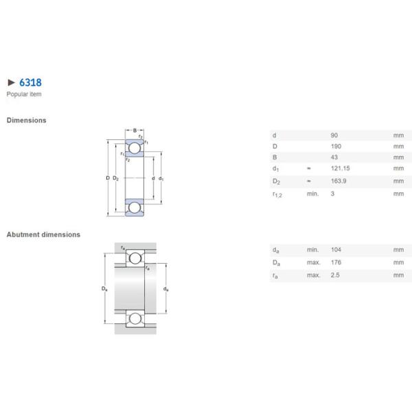 Open Seals Deep Groove Ball Bearing 6318 90×190×43mm For Pulp And Paper Machine