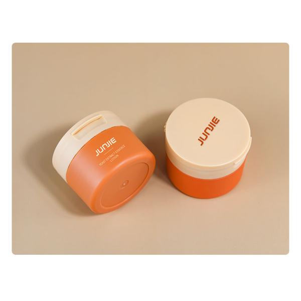 100G Flip Round Top Cap Botella de plástico Top Capa Vidrio de crema Vidrio cosmético Impresión de logotipo personalizado