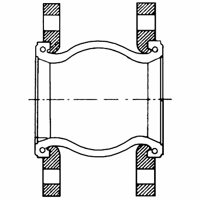 Industrial EPDM Rubber Expansion Joint ANSI 16.34 Carbon Steel Flange Type