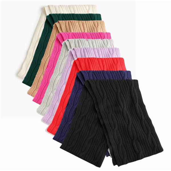 Casual Wear Knitted Neck Scarf SOLID Easy To Pair Winter Clothes Adult Size