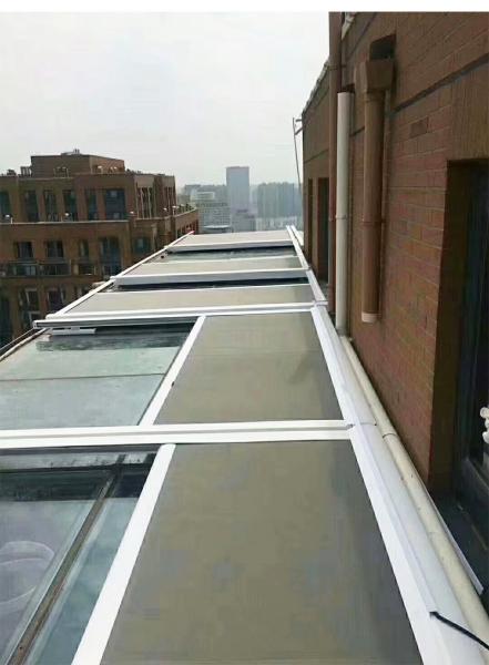 WaterProof SunProof Retractable Roof Awning Steel Transparent External Conservatory Awnings