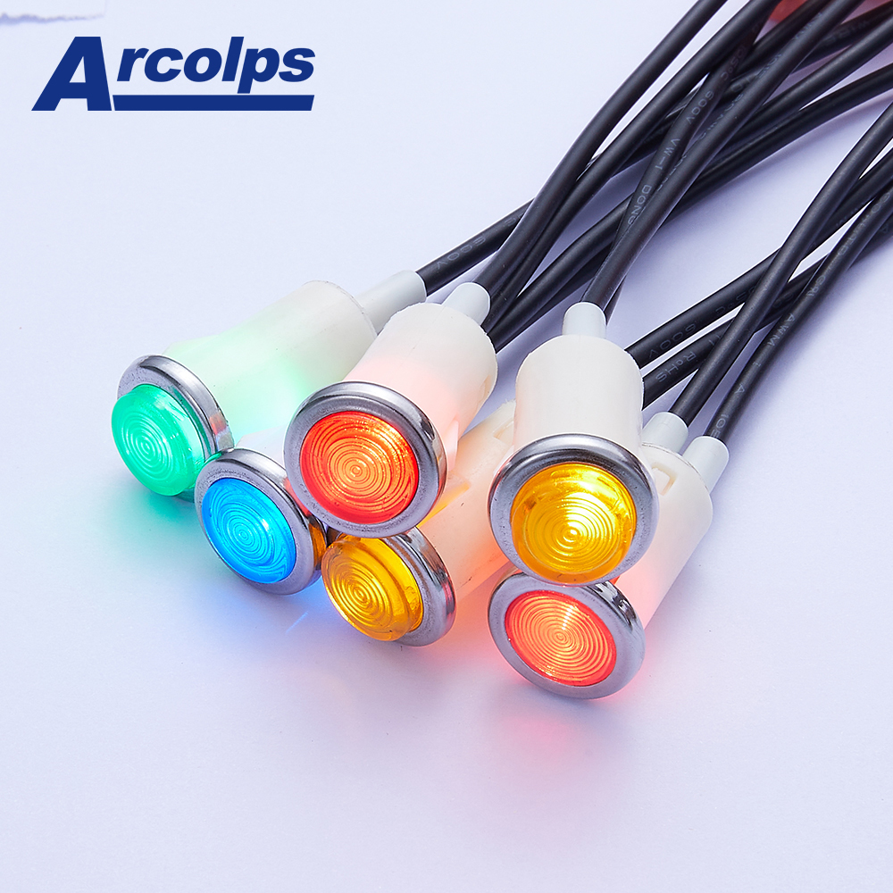 Metal 12mm Indicator Light LED Signal Light 24V 48V 220V Durable IP65