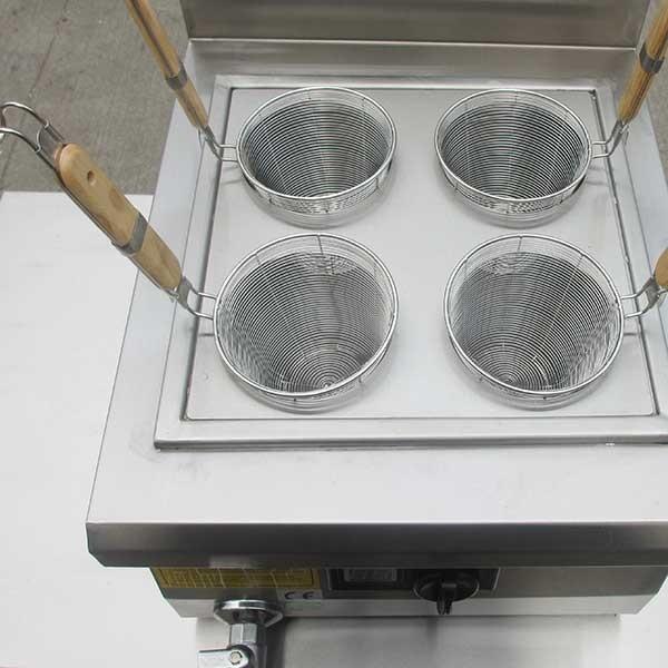 Countertop Induction Pasta Cooker , 4 Baskets Stainless Steel Electric Noodle Cooker