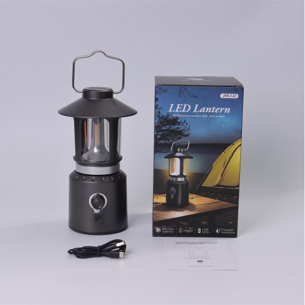LED Light Source JSK L22 Vintage 8000mAh Camping Lantern Dual Mode 2000K 6500K Telescopic Design Garden Application