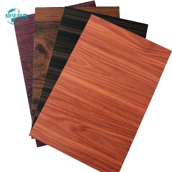 Panel compuesto de aluminio de grano de madera de núcleo mineral a prueba de fuego 2-6mm 1220mm 2440mm longitud