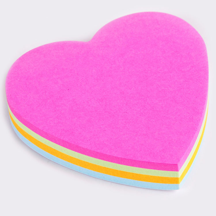 neon color cute shape self-adhesive sticky note