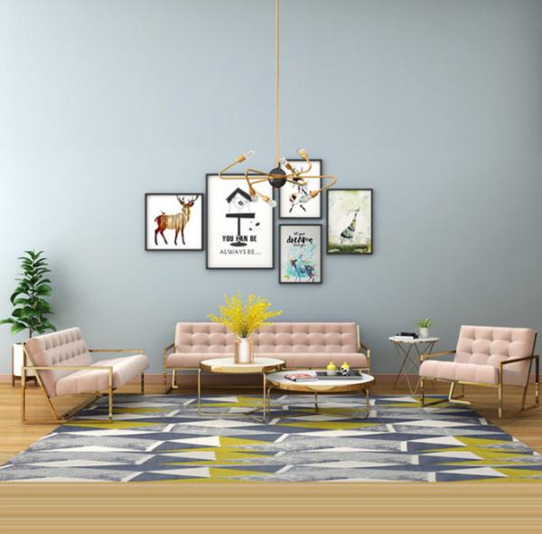 Hot sale Gold Stainless Steel Leisure Single Sofa Chair for Living Room
