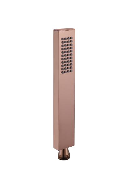 Microfone de latão chuveiro de mãos chuveiro de mão para coluna de chuveiro rosa dourado banheiro bico de silício fácil limpo quadrado OEM