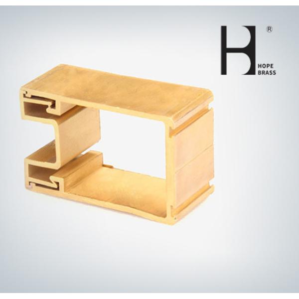 OEM Brass Bar Rail Fittings , C38500 Brass Rail Profiles For hotel decoration