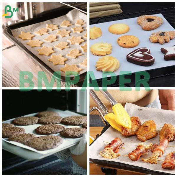 Double - Sided Silicone Coating White Greaseproof Baking Paper For Oven Papel de hornear antiadherente de silicona de doble cara blanco para horno