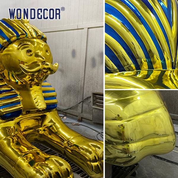 Специализированная горячая продажа большого наружного квадратного камня скульптура из смолы / стекловолокна Gaoshu