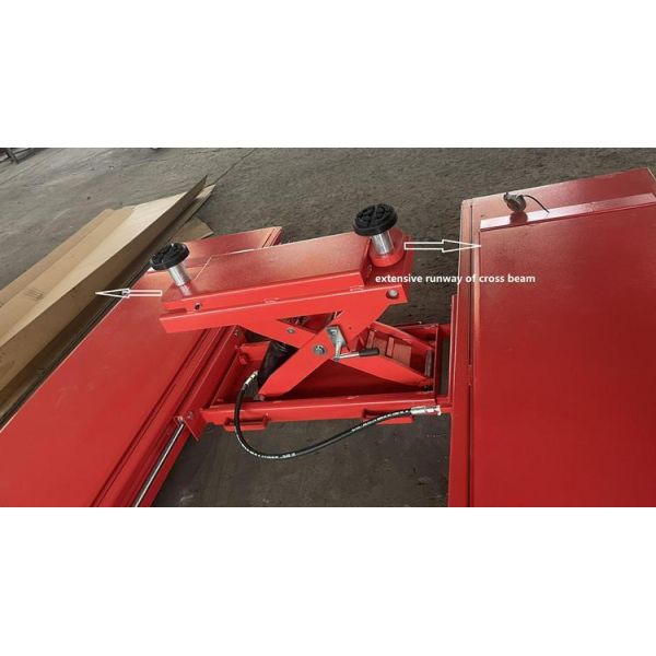 Low profile alignment scissor lift with 2 pcs sliding crossbeam jack rolling jack 5T 4.5M runway AA-ALSL50HC