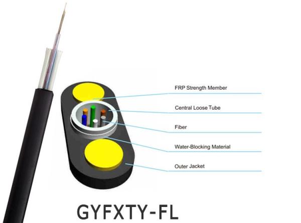 Singlemode G652D G657A Fiber Optic Drop Cable Aerial Self Supporting 12 16 24 Core