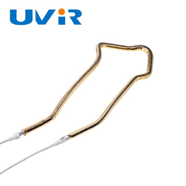 Tubo de elemento tipo 3D tubo de lâmpada de aquecimento infravermelho de quartzo revestido de ouro