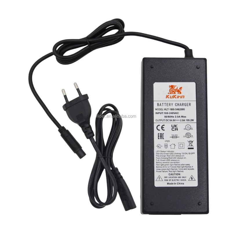 Original 54.6V 2A 750W Battery Charger with LED Indicator for Kukirin G2 Pro G2 Max G2 Master Electric Scooter