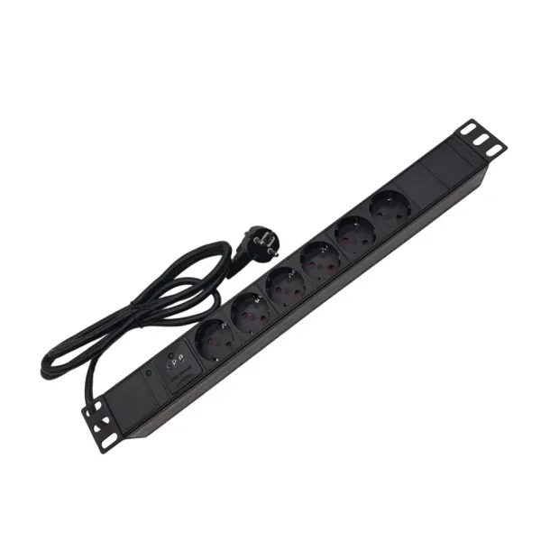 14-Outlet Rackmount PDU Surge Protector Power Strip, 15A, 120V, 3000 Joules Protection, 15FT Cord with 5-15p Plug, 1u Horizontal Rack Mount