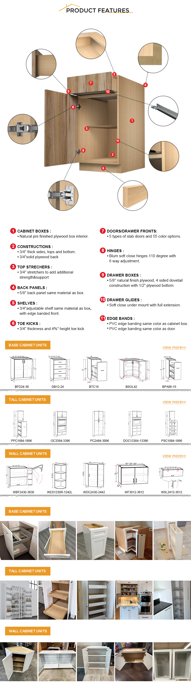 Doors Shaker Solid Wood Customized Pantry Simple Pvc Multi-Functional Office Kitchen Cabinet