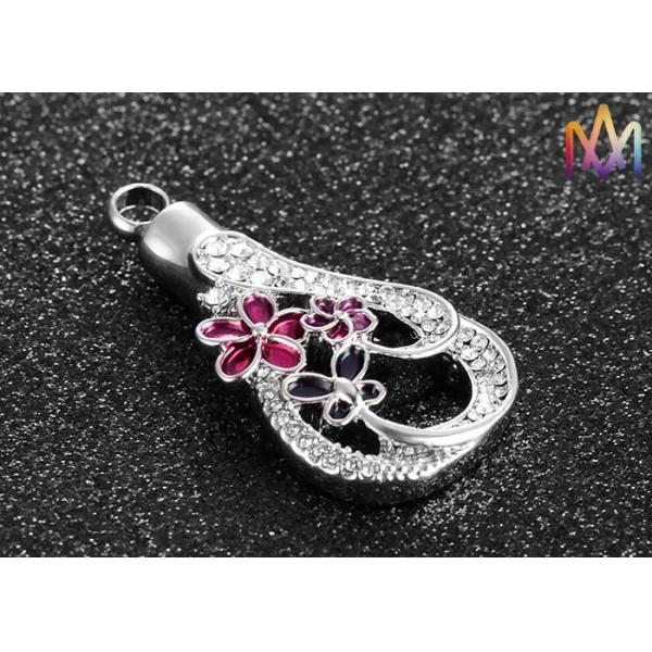 Медные материальные шармы ожерелья урны кремации картины цветка