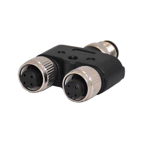 Водоустойчивый тип соединитель IP67 y переходника Splitter M12 для женщины 2 к 1 мужчины