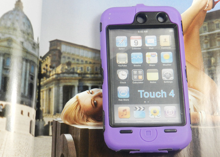 Itunes Waterproof Cell Phone Silicone Case For Two Layers Protection