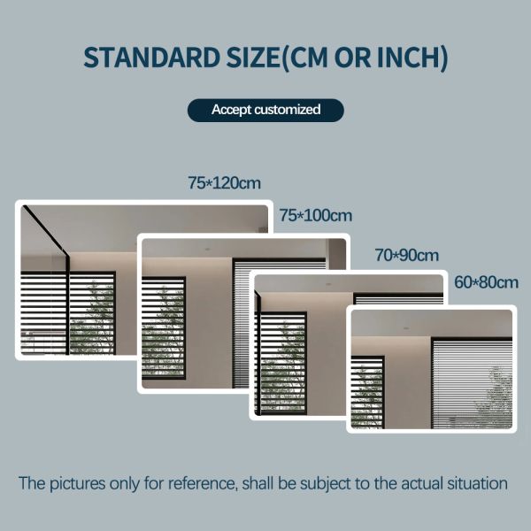 Dimmable Bathroom Mirror Frameless Wall Defogger LED Mirror With Light Color Change