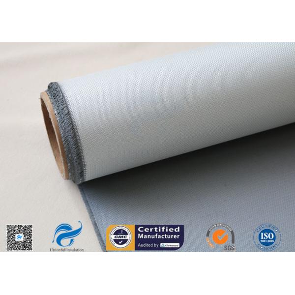 Colored Silicone 1 Side Coating Fiberglass Fabric Heat Insulation 15oz Gray Color