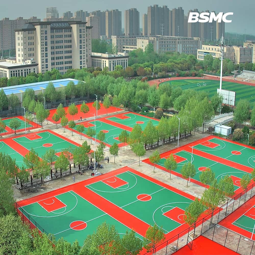 Sandwich System SPU Multifunction Sports Flooring Durable Weather Resistance UV Stable Eco-friendly Multipurpose Sports Court