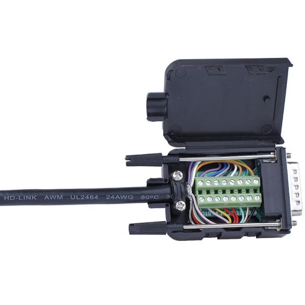 DB15 D Sub 15 Pin Dual Row Connectors to Terminal Blocks Adapter with housing
