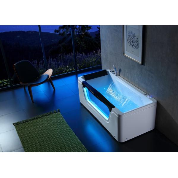 Outdoor Spa Massage Bathtub With Front Led Glass