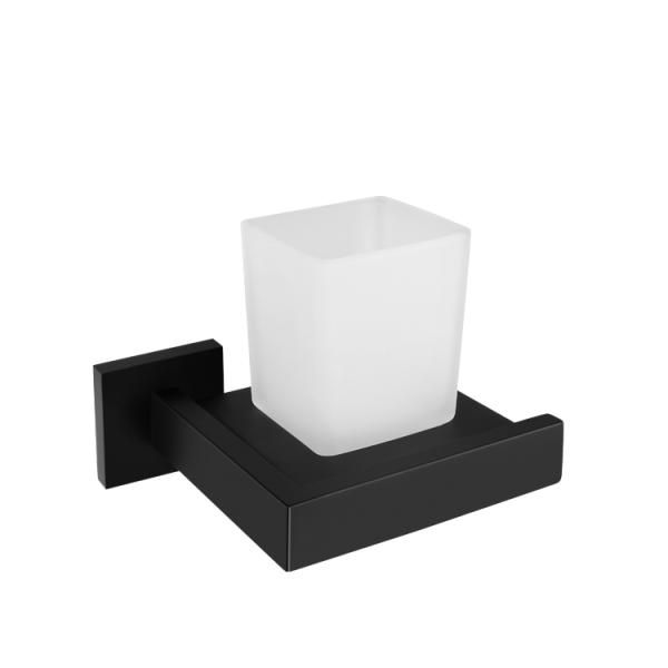 black Bath Accessories Toilet Brush Holder Stainless Steel Wall Mounted Paper Dispenser Six-piece Set hook