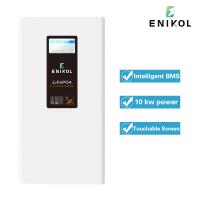 Batterie au lithium-fer-phosphate 15KWH installée sur le mur LiFePo4 avec écran tactile