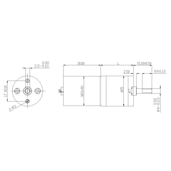 6VDC 12VDC 24VDC 370 Or 365 Dc Motor Round Shape 90g GM25