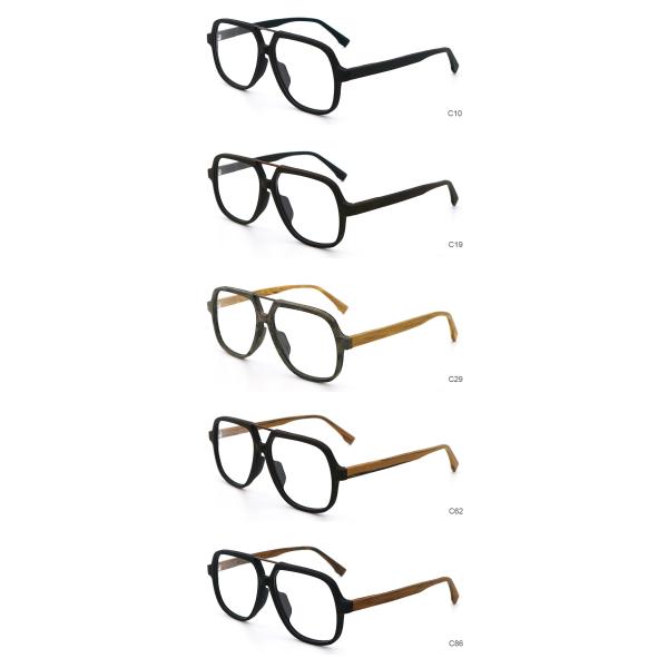 Handmade Retro Imitation Wood Acetate Optical Glasses Frame For Men And Women