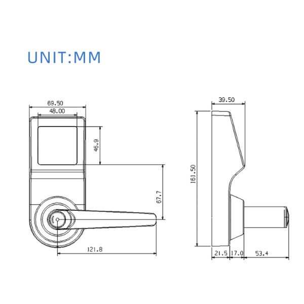 Wholesale Price High Quality Mobile TTLOCK Application Durable Granular Digital Button Swipe Card Password Door Lock