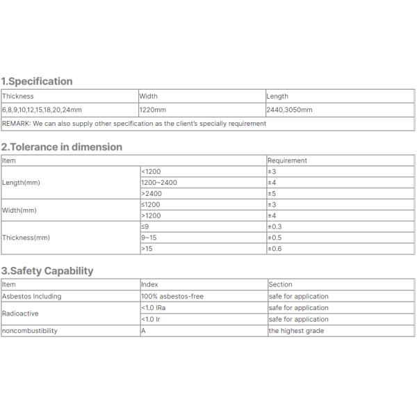 Modern Apartment High Strength Waterproof Fireproof Calcium Silicate Board for Design