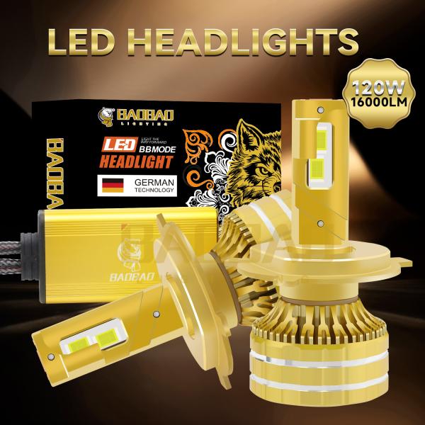 H4 H7 9005 120W Super Bright Car Led Headlights High Beam Low Beam Auto Parts