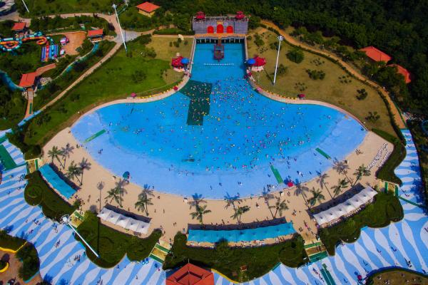 OEM Aqua Water Park Big Blue Tsunami Wave Pool Anti UV Steel Artificial Surf  Machine for Sale