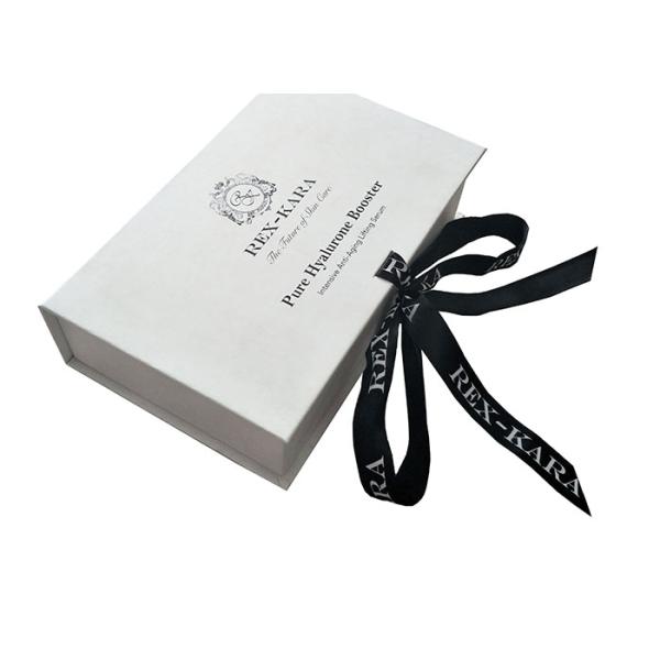 Perfume Book Shaped Jewelry Box Black Ribbon Closure Moisture Proof Covered