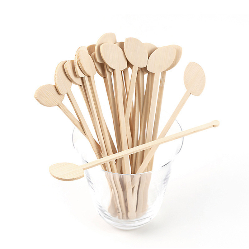 Eco-Friendly Disposable Bamboo Round Head Coffee Stirrer/Stirring Custom Size and Logo