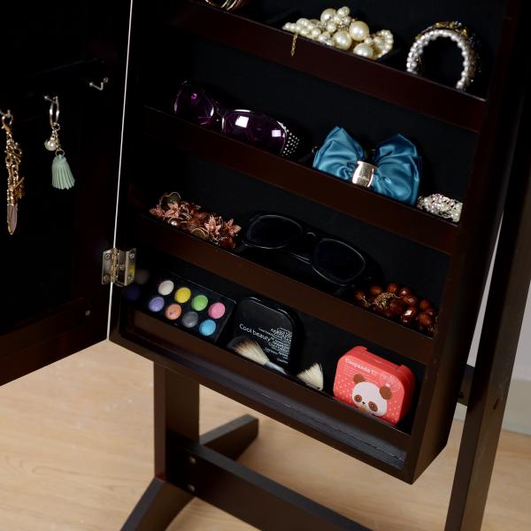 La garde-robe peignant le Cabinet en bois KD de bijoux de miroir de forces de défense principale structurent le style européen