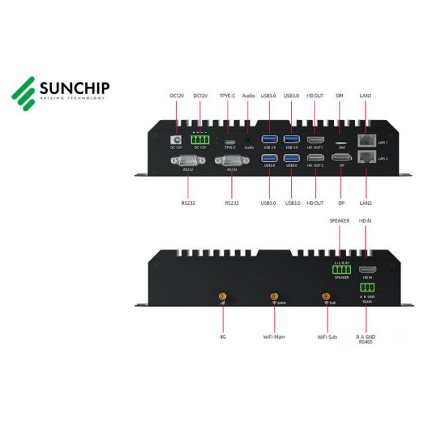 RK3288 Metal Digital Signage HD Media Player Box Advertising Display Optional RAM