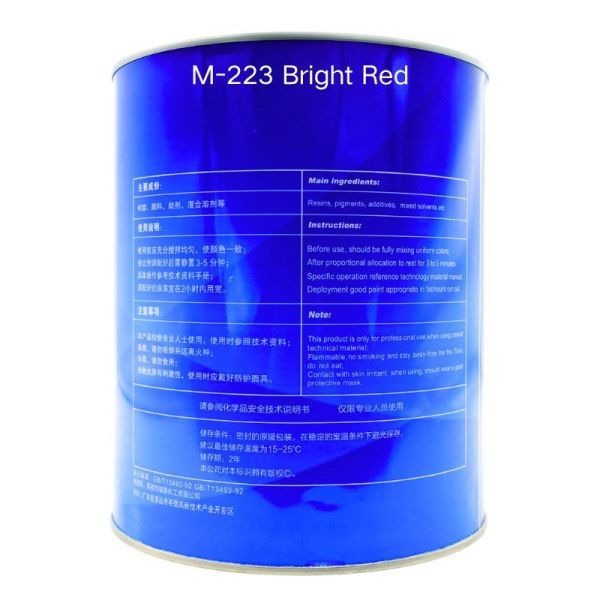 Bossde 2K Bright Red Car Paint Reliable High Coverage 4L Fast Drying Automotive Refinish