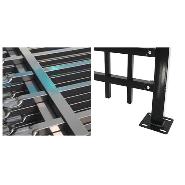 Durable Tubular Steel Fence Made From Galvanized Steel Pipe With Powder Coated Surface Treatment For Corrosion Resistance And Long Lasting
