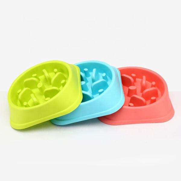 Não bacia lenta do cão do alimentador do patim, bacia lenta anti - tamanho 20 * 4.7cm do gato comer da queda